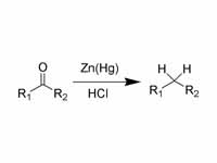 Reaction scheme of the Clemmensen red...