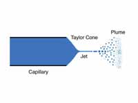 Electrospray diagram depicting the Ta...