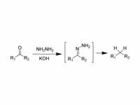 Reaction scheme of the Wolff-Kishner ...