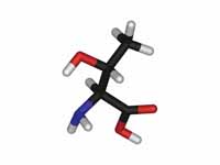 L-threonine - stick model