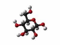 Glucose ball and stick