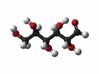 Glucose - chain form: ball-and-stick ...