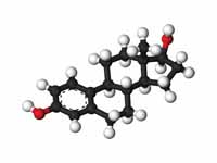 Estradiol ball and stick