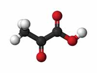 Pyruvic acid ball and stick