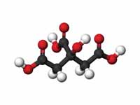 Citric acid ball and stick