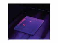 The gel with UV illumination, the eth...