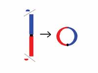 Formation of a ring chromosome.